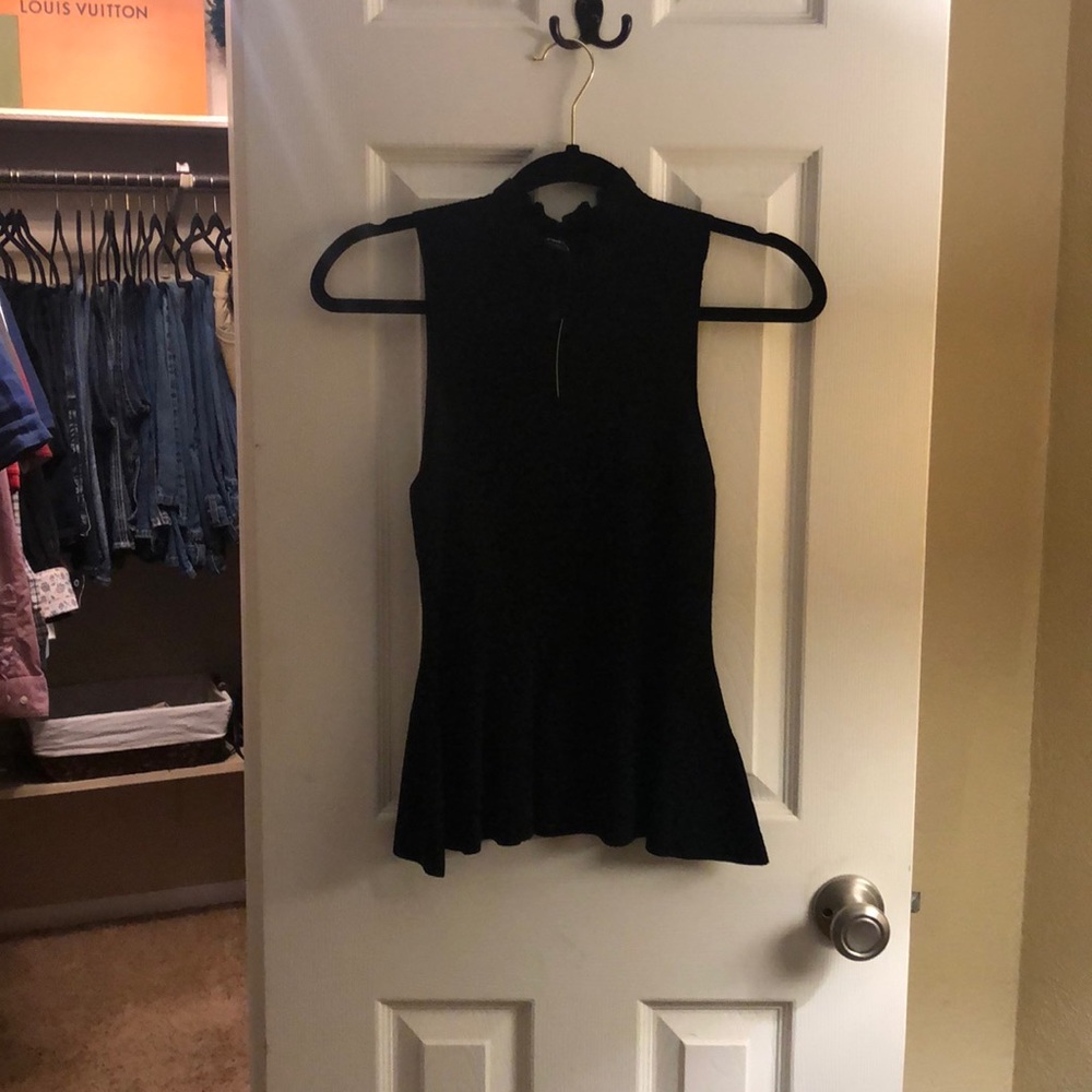 Peplum knit sweater